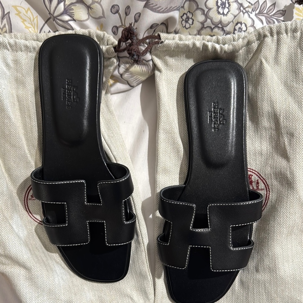 Black Slide Sandals
